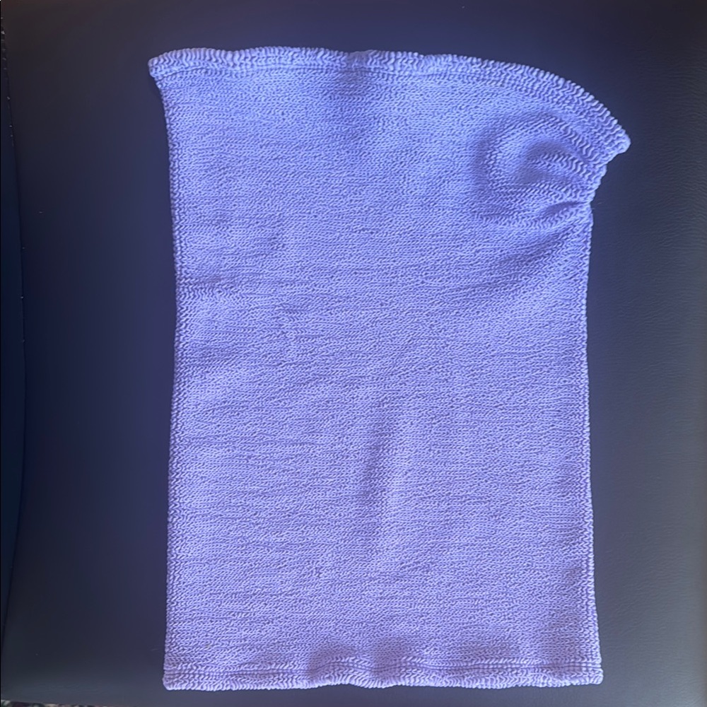 Hunza G Lavender knit bathing suit cover up skirt.